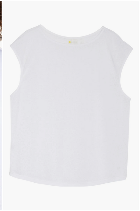 Zella Women's white  Studio Lite Burnout T-Shirt Size M Semi-Sheer Lightweight