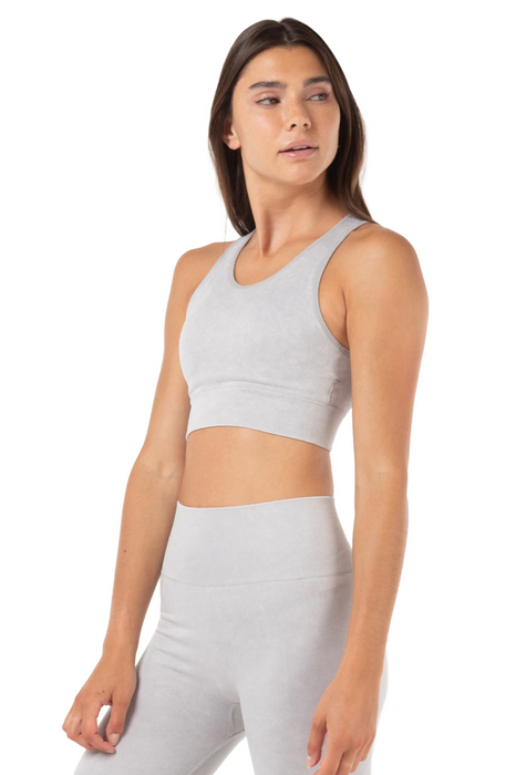 Kyodan Urban Seamless High Compression Crop Top Size M in Grey
