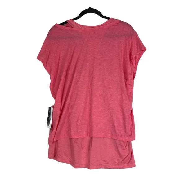 Nine West Active Womens size Large top 2 in 1 short sleeve L in pink 42$