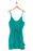 Sage Collective Sleeveless Ruffled Wrap Mini Dress In Teal Green Size 14