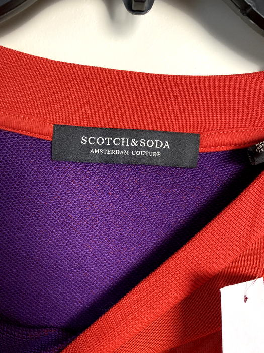 Scotch & Soda Men's Crewneck Pullover Sweater In Fiesta Red Size S NWT