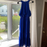 NSR Dorothy Ruffle Midi Dress-Bleu Cobalt Taille XL-NWOT