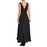 One One Six Sleeveless High/Low Crepe Dress In Black Size M