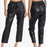 Laundry by Shelli Segal EUC Faux Leather Black Joggers Pants Size M black