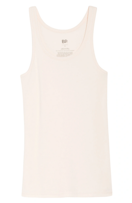 BP. Cool Rib Sleeveless Tank Top In Pink Creole Plus Size 2x