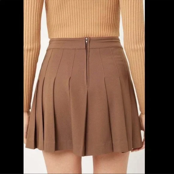 Love Tree Junior Women's tennis Pleated Mini Skirt w/ Back Zipper - Size M BLACK