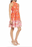 Eliza J Floral High Neck Fit & Flare Dress In Orange Size 4
