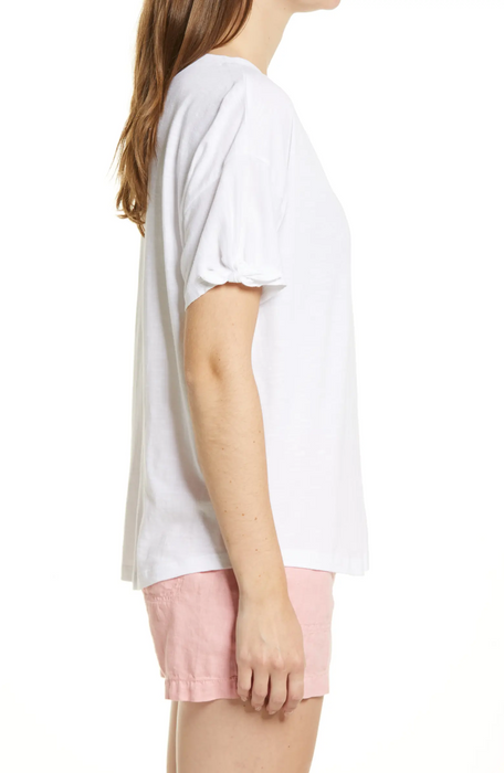 Caslon Tie Short Sleeve T-Shirt In Blue Cornflower Size XL