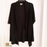 STATUS by CHENAULT Textured Cascade Front 3/4 sleeve Cardigan large in black $68
