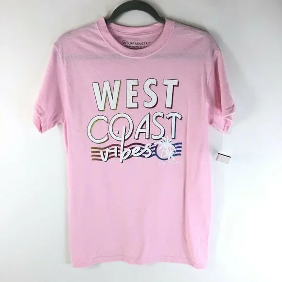 Surf Ministry West Coast Vibes Long Tee Pink Size M