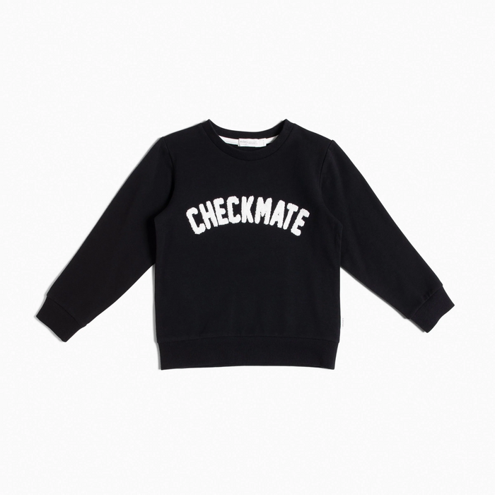 Miles the Label Children' Long-Sleeve Top Chess Club Checkmate Black Size 3T