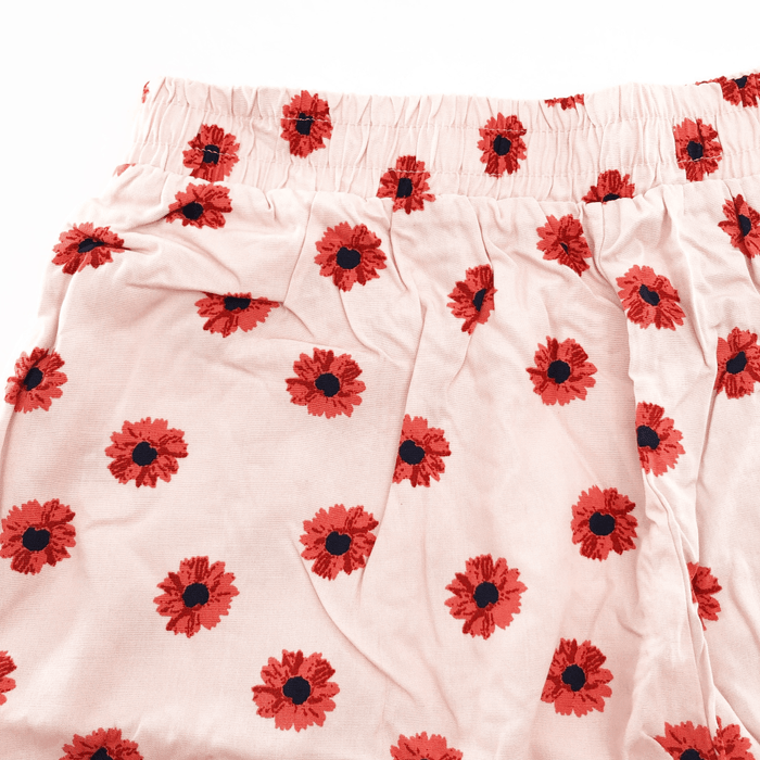 ABOUND Shorts Pink Daisy Dots Easy Flowy Comfy Lightweight High Waist Women's XL