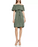 BCBGMAXAZRIA Evangelie Robe à épaules dénudées en olive poussiéreuse Taille S 296 $