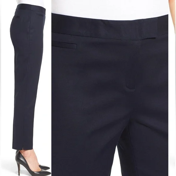 CeCe by Cynthia Woman' Teffe Double Weave Slim Pants In Black Size 6 $110