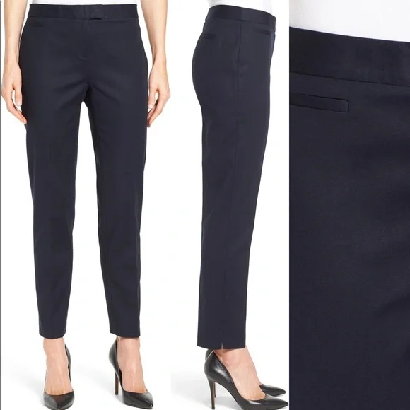 CeCe by Cynthia Woman' Teffe Double Weave Slim Pants In Black Size 6 $110