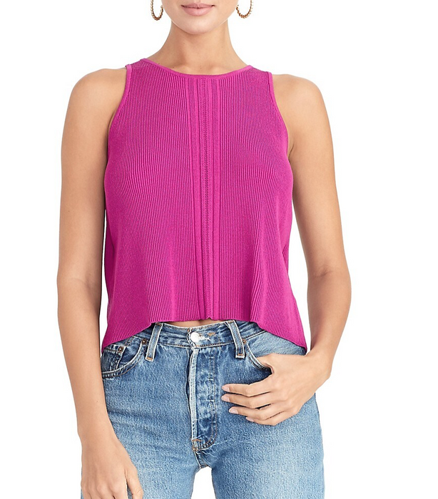Rachel Rachel women's Roy Cross Back sleevelSweater Top Jasmine Pink Size S $110