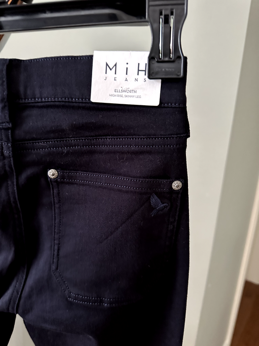 MiH Jeans Women's Ellsworth High Rise Skinny Leg Jeans Dark Indigo Size 24 $275