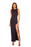 Susana Monacol low back tank slit dress with attached bodysuit in Black size XS