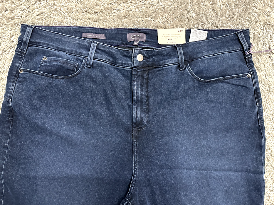 NYDJ women's Alina Uplift Skinny Jeans Plus Size 24W in blue $139