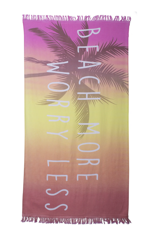 Moda At Home 100% Cotton Summer Beach Towel Beach More In Multicolor 35x70"