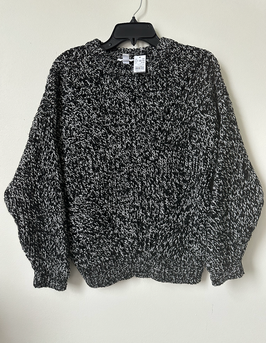 Women's US Size 0-2 XS  Topshop Chunky Pointelle Sweater Black 23Y11RBLK $68