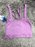 Abound Purple Tulip Crop Top Womens XS Extra Small Gathered Tie Front Sweetheart