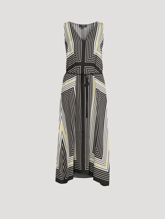 Theory Women's Silk Volume Sleeveless Midi Belted Dress Size S $495