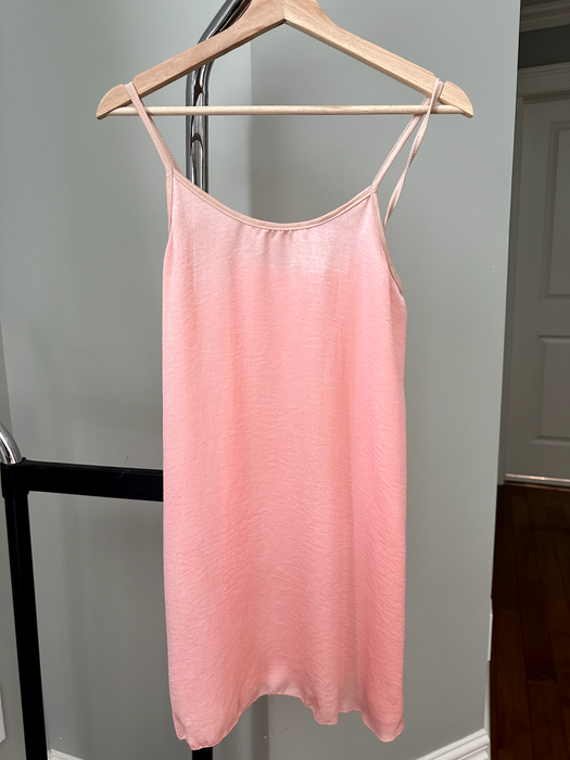 Cozy Rozy Slip Sleeveless Nightgown In Blush Size L