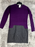 CARVEN 580$ Woman Layered Wool Dress knee length Violet size 4