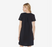 Bobeau Cotton T-Shirt Short Dress In Black Size XS