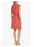Adrianna Papell Twist Neck Jersey Blouson Knee Dress Geranium Red Size Petite 4