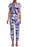 Betsey Johnson Ensemble pyjama pour femme en rose bleu tie-dye taille S