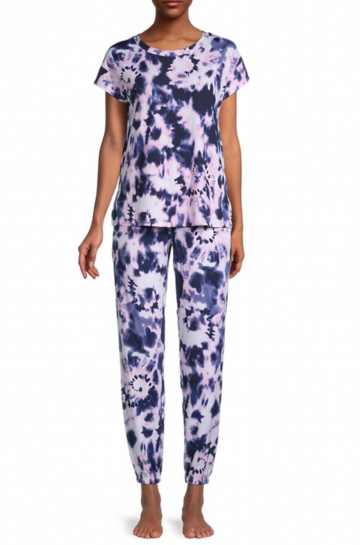 Betsey Johnson Women's Pyjama Set In Pink Blue Tie-Dye Size S