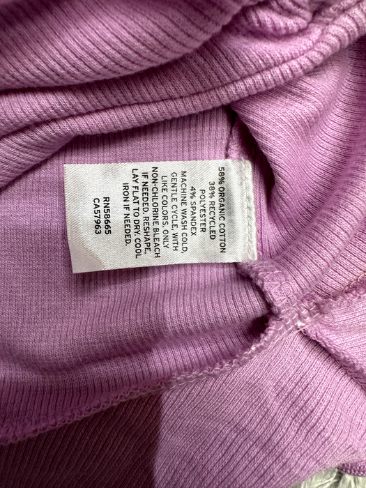 Abound Purple Tulip Crop Top Womens XS Extra Small Gathered Tie Front Sweetheart