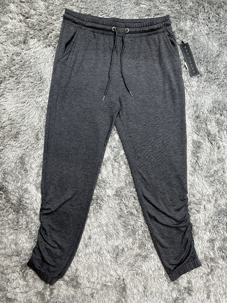 Kay Unger sJogger style Pants heather grey comfy casual lounge size M