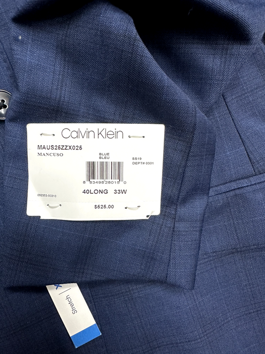 Calvin Klein Men's extra slim  fit blazer MAUS25ZZX025 in blue MANCUSO size 40L