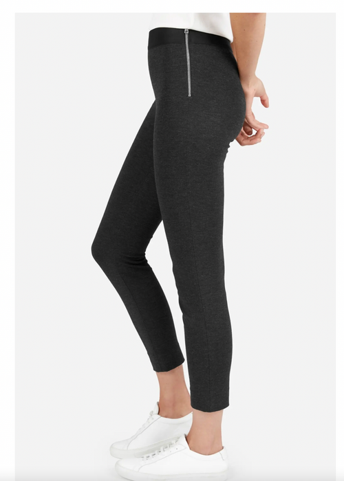 Everlane women's The Stretch Ponte Skinny Pants In Charcoal Size XS $78