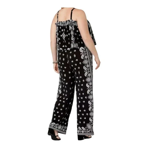 I.N.C International Concepts Paisley Printed Jumpsuit Women’s Plus Size 3X $139