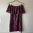WAYF Cullen Women' Metallic Floral Lace Off The Shoulder Mini Dress Size XS