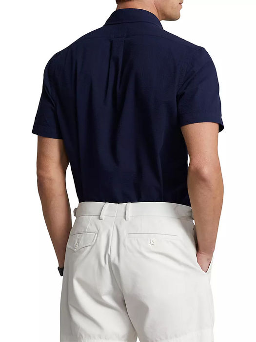 Polo Ralph Lauren Men's, RL Prepster Classic Fit Seersucker Shirt, Navy size XL