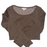 BP. Knit Crop Top In Green Olive Night Speckled Brown Size XS
