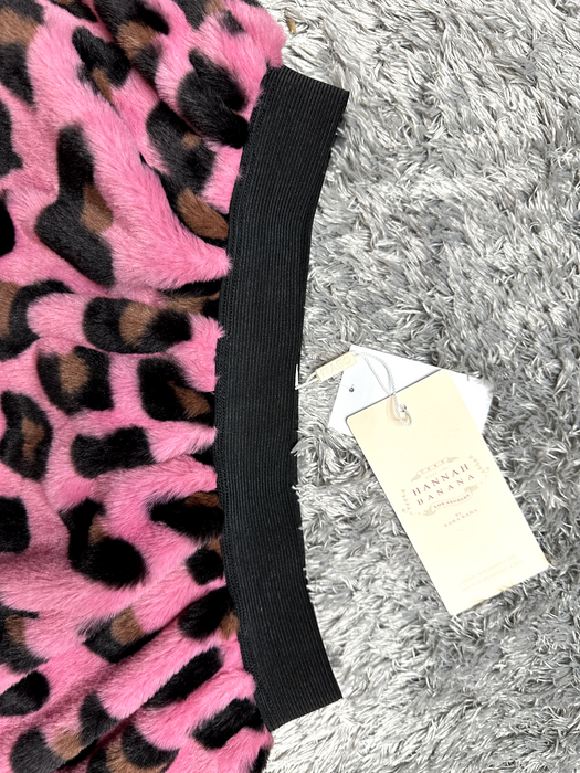 Hannah Banana Kids Girls Pink Swirl Faux Fur Skirt Size 14 in pink $58