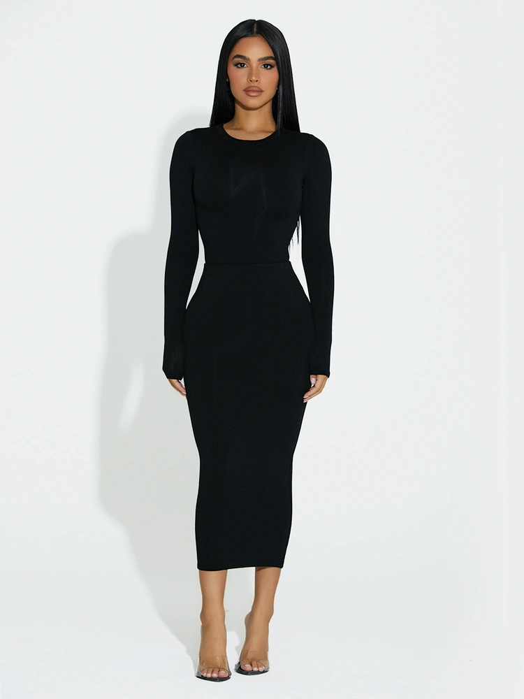 NAKED WARDROBE   The Nw Get Snatched Midi Skirt In Black size S