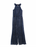 Zunie Girl's High Neck Shimmer Jumpsuit With Bowtie Neck In Navy Size 16