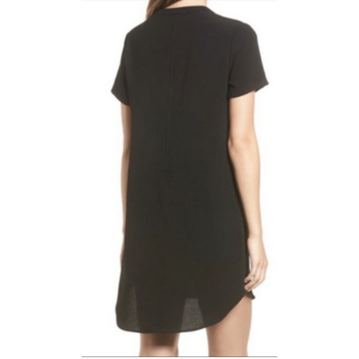 All In Favor Hailey Black Crepe Shift Mini Dress Business Casual Size XS NEW