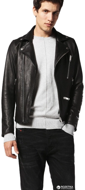 Diesel Men's K Coast Long Sleeve Pullover Sweater In Melange Grey Size L $187