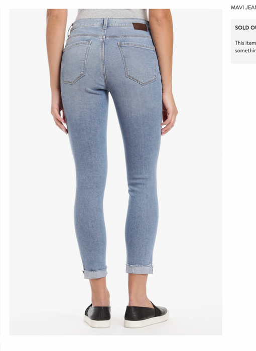 Mavi Tess High Rise Skinny Jeans In Mid Blue 90s Str Size 31/36