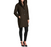 DKNY Woman's Brushed Wool Blend Shawl Collar Coat In Moss Size M $395