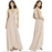 Jenny Packham Bridesmaids Wrap Gown Sleeveless V-Neck Tulip Cameo Size 14 $249