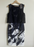 Phase Eight Della Layered Dress Marine/Ivoire Taille 10 US / 14 UK 240 $